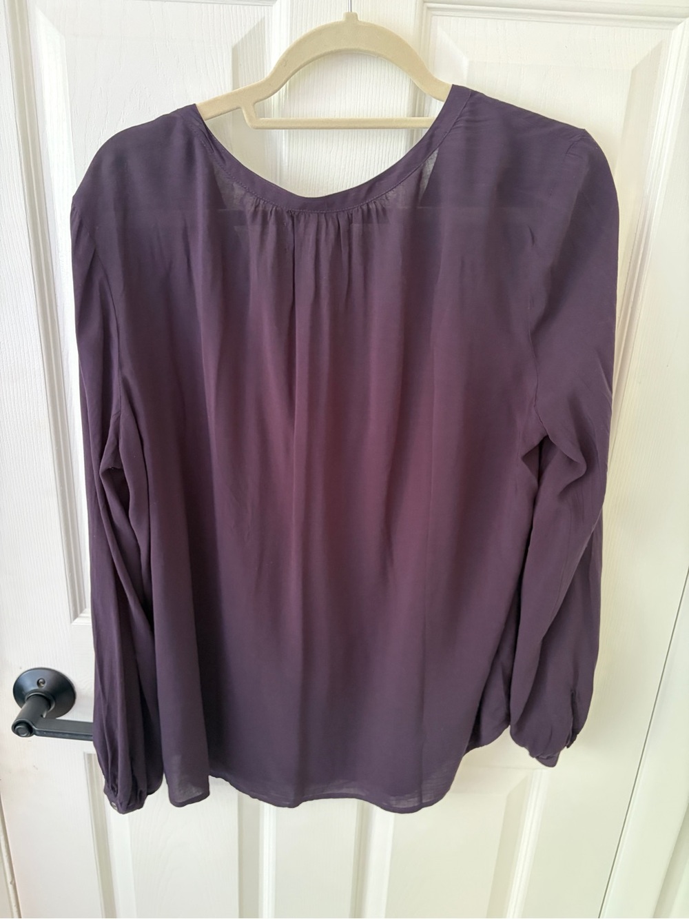 Velvet by Graham & Spencer Plum Button-Front Long Sleeve Blouse - Picture 2 of 4